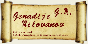 Genadije Milovanov vizit kartica